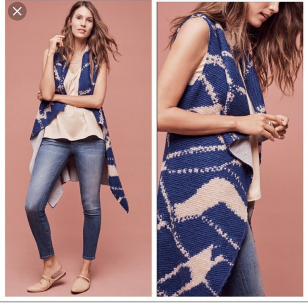 Tabitha Anthropologie Merima Duster Cardigan Vest
